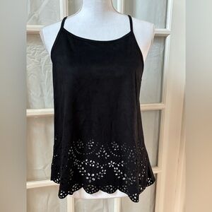 Urban Outfitters Faux Suede Top with Cut Outs